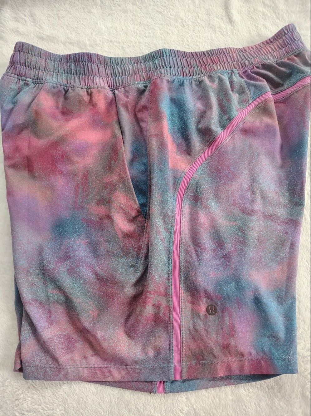 Men’s Tie-Dye Lululemon Shorts - Pink & Blue - Picture 10 of 12